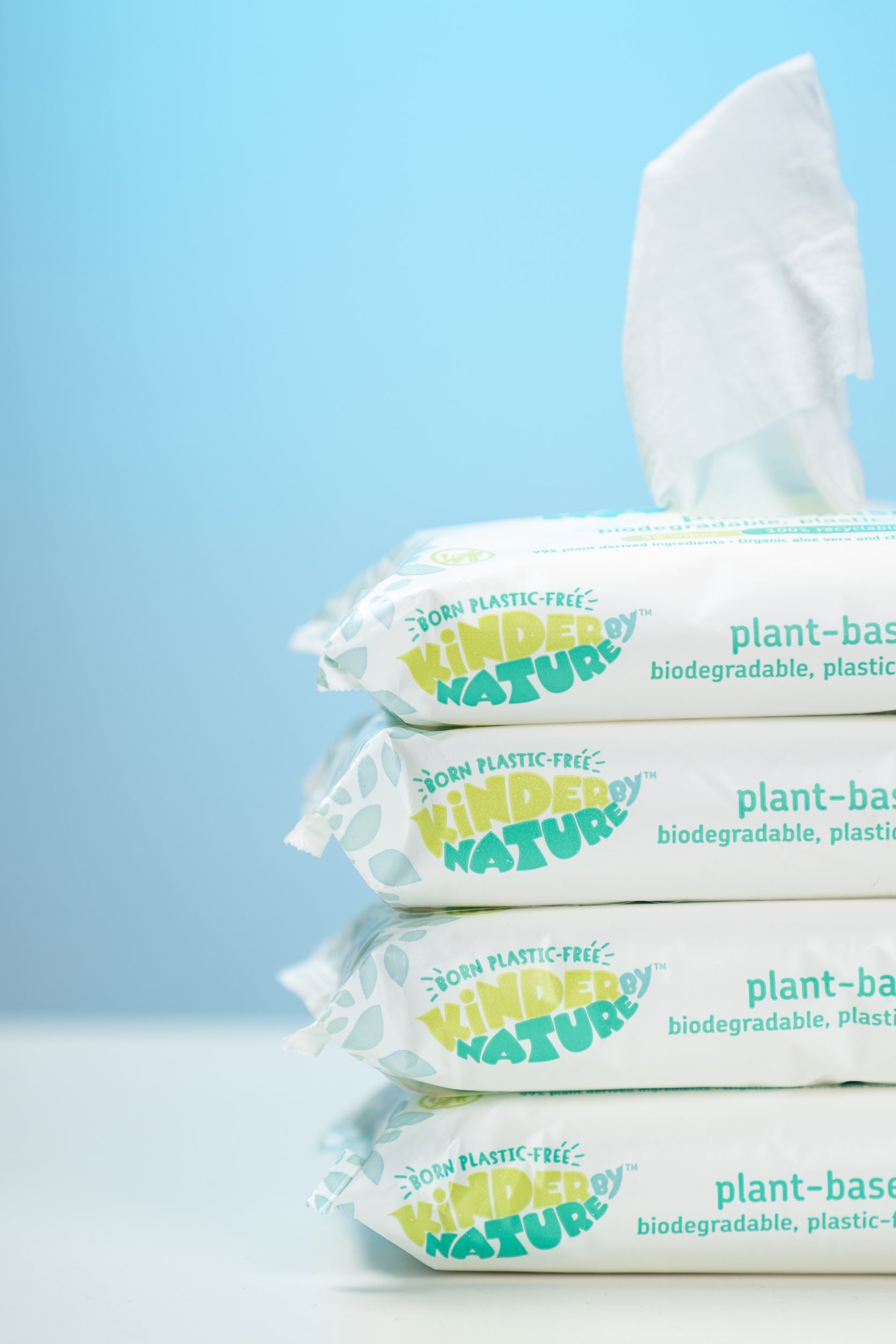 Kinder by Nature 100% Biodegradable Plant-Based Baby Wipes - 672 Count (12 packs of 56 wipes)