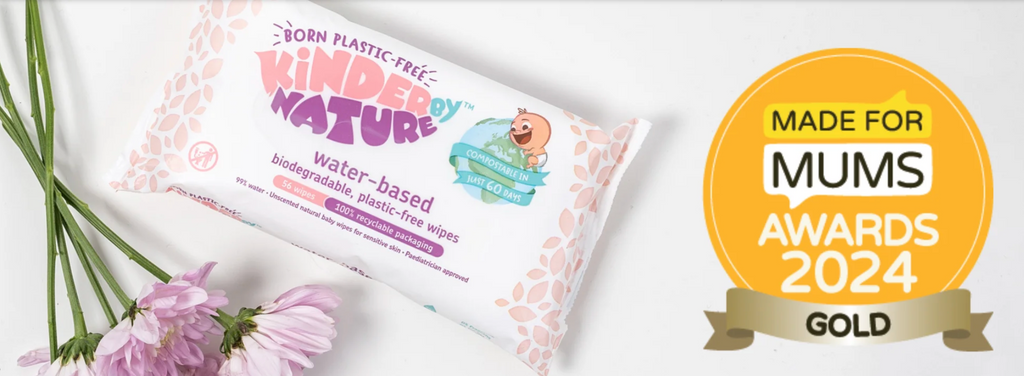Kinder by Nature 100% Biodegradable Water-Based Baby Wipes - 672 Count (12 packs of 56 wipes)