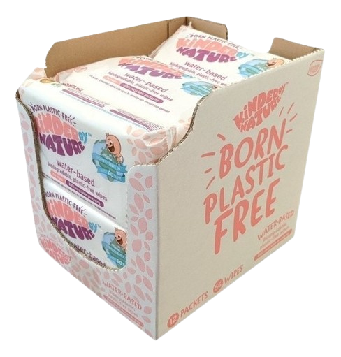 Kinder by Nature 100% Biodegradable Water-Based Baby Wipes - 672 Count (12 packs of 56 wipes)